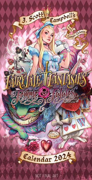 J SCOTT CAMPBELL FAIRYTALE FANTASIES 2024 CALENDAR LIGHT