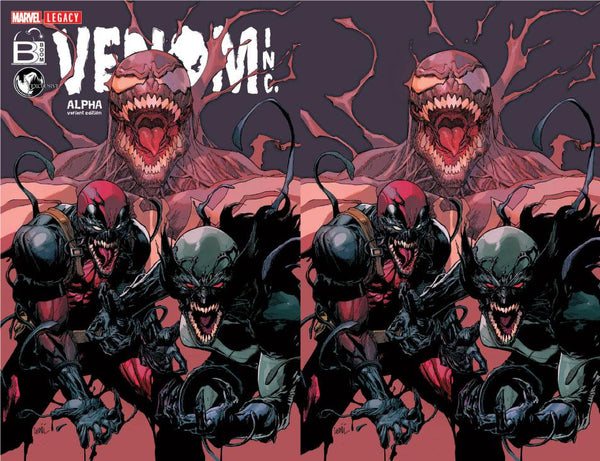 AMAZING SPIDER-MAN VENOM INC ALPHA #1 LEG UNKNOWN EXCLUSIVE LEINIL YU 2 PACK