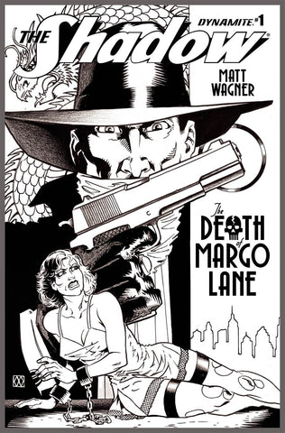SHADOW DEATH OF MARGO LANE #1 MATT WAGNER B&W SKETCH VARIANT