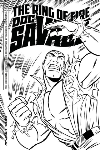 DOC SAVAGE RING OF FIRE #1 CVR D MARQUES B&W VARIANT