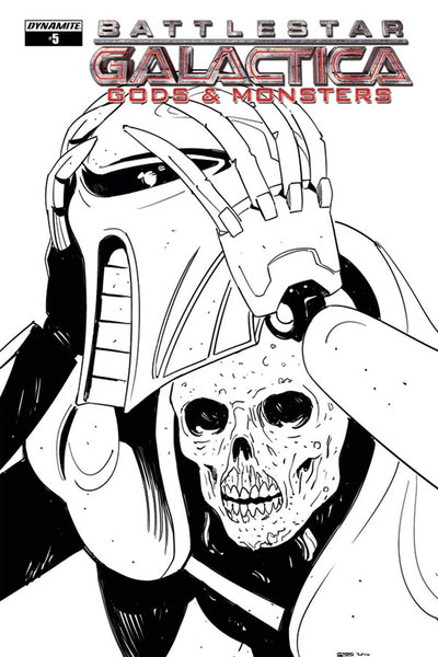 BATTLESTAR GALACTICA GODS & MONSTERS #5 CVR C B&W SKETCH VARIANT