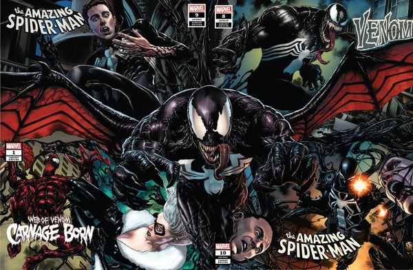 AMAZING SPIDER-MAN VENOM CARNAGE 4 PART CONNECTING COVER SET UNKNOWN SUAYAN EXCLUSIVE