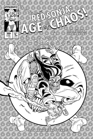 RED SONJA AGE OF CHAOS #1 TORMEY B&W INCV