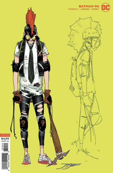 BATMAN #96 JORGE JIMENEZ DESIGN CLOWNHUNTER DESIGN VAR