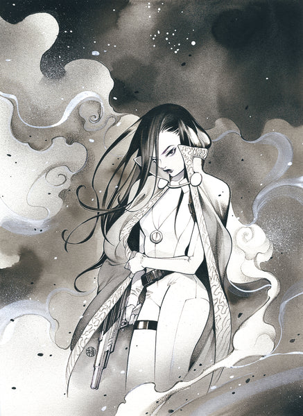 BATMAN BLACK AND WHITE #1 (OF 6) CVR C PEACH MOMOKO TALIA VAR