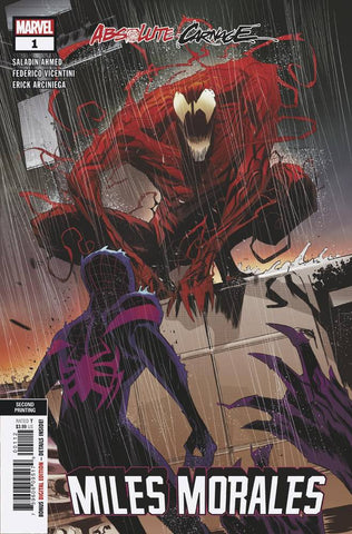 ABSOLUTE CARNAGE MILES MORALES #1 (OF 3) 2ND PTG VICENTINI V