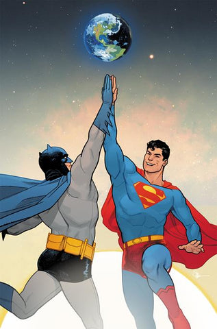 BATMAN SUPERMAN WORLDS FINEST #1 CVR H INC EVAN DOC SHANER HIGH FIVE CARD STOCK VAR