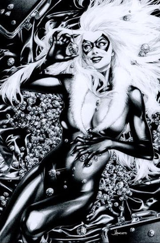 BLACK CAT #1 JAY ANACLETO UNKNOWN EXCLUSIVE B&W COVER