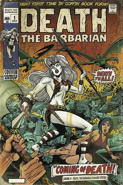 LADY DEATH SWORN #1 DEATH THE BARBARIAN DAMAGED ED