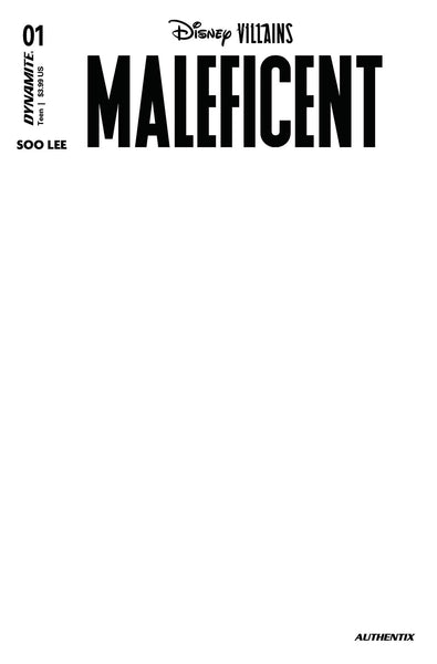 DISNEY VILLAINS MALEFICENT #1 CVR F BLANK AUTHENTIX