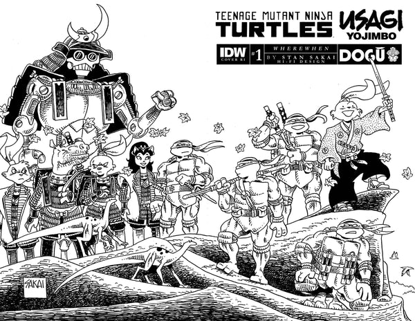 TMNT USAGI YOJIMBO WHEREWHEN #1 CVR E INCV SAKAI B&W