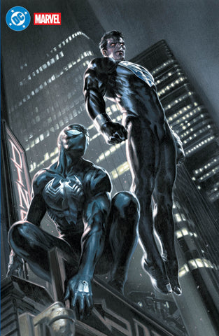 DC MARVEL SUPERMAN SPIDER-MAN #1 (ONE SHOT) CVR D FOIL GABRIELE DELL OTTO SECOND PRINTING SUPERMAN BLACK & SPIDER-MAN BLACK CARD STOCK VAR