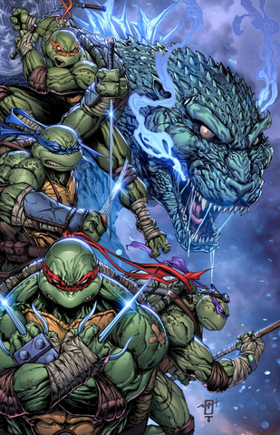 TEENAGE MUTANT NINJA TURTLES X GODZILLA #1 JONATHAN URIBE EXCLUSIVE