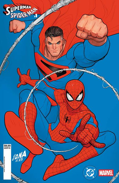 DC MARVEL SUPERMAN SPIDER-MAN #1 (ONE SHOT) CVR Q DAVID NAKAYAMA KINGDOM COME SUPERMAN & SPIDER-MAN CARD STOCK VAR