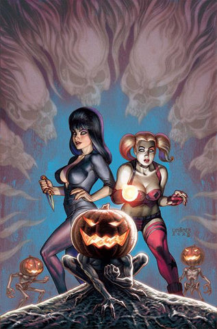 HARLEY QUINN X ELVIRA #1 CVR T INC JOSEPH MICHAEL LINSNER VIRGIN VAR