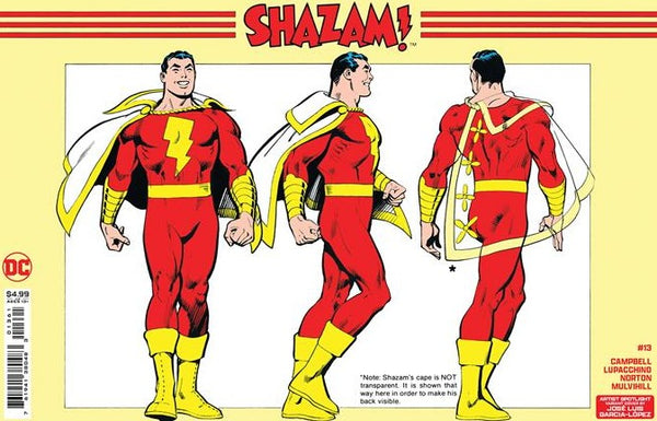 SHAZAM #13 CVR D JOSE LUIS GARCIA-LOPEZ ARTIST SPOTLIGHT WRAPAROUND CARD STOCK VAR