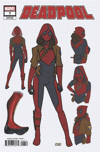 DEADPOOL #7 TAURIN CLARKE DESIGN VAR