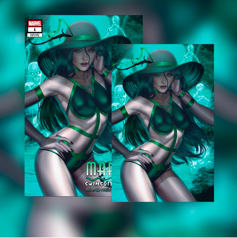MARVEL SWIMSUIT SPECIAL: BRAND NEW BEACH DAY #1 ARIEL DIAZ 2 PACK EXCLUSIVE SET