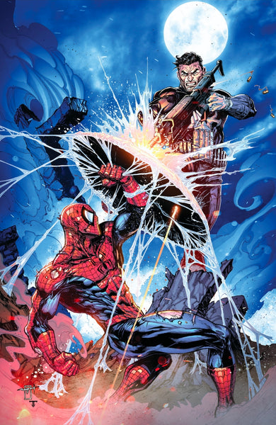 PUNISHER VS SPIDER-MAN #1 VIRGIN JONATHAN URIBE SDCC EXCLUSIVE