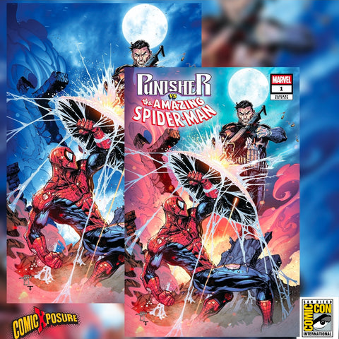 PUNISHER VS SPIDER-MAN #1 JONATHAN URIBE SDCC EXCLUSIVE SET
