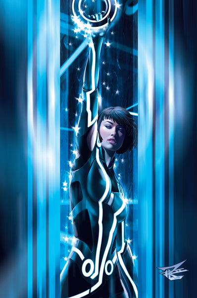 RON LEARY GAME ON VIRGIN TRON ART BOOK NYCC EXCLUSIVE