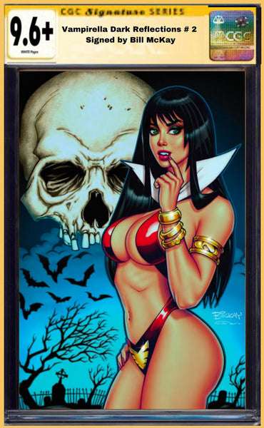 VAMPIRELLA DARK REFLECTIONS #2 CGC SIGNTURE SERIES  BILL MCKAY VIRGIN EXLUSIVE