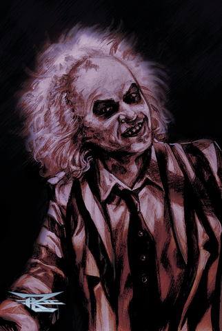 BEETLEJUICE ART BOOK OF MONSTERS BY RON LEARY