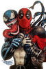 DEADPOOL / VENOM FOIL ART BOOK OF MONSTERS BY RON LEARY