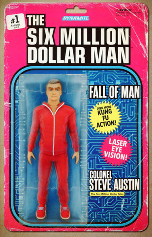 SIX MILLION DOLLAR MAN FALL OF MAN #1 B ACTION FIGURE VARIANT