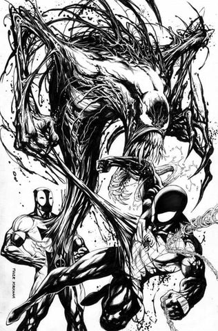 DEADPOOL BACK IN BLACK #5 KRS TYLER KIRKHAM SKETCH B&W VARIANT