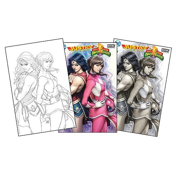 JUSTICE LEAGUE POWER RANGERS #1 ARTGERM FP 3 PACK VARIANT