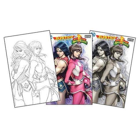 JUSTICE LEAGUE POWER RANGERS #1 ARTGERM FP 3 PACK VARIANT