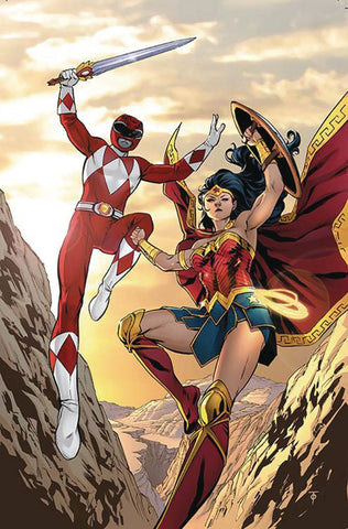 JUSTICE LEAGUE POWER RANGERS #1 WONDER WOMAN RED PR VARIANT