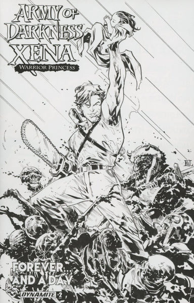 ARMY OF DARKNESS XENA FOREVER & A DAY #2 CV B B&W SKETCH VARIANT