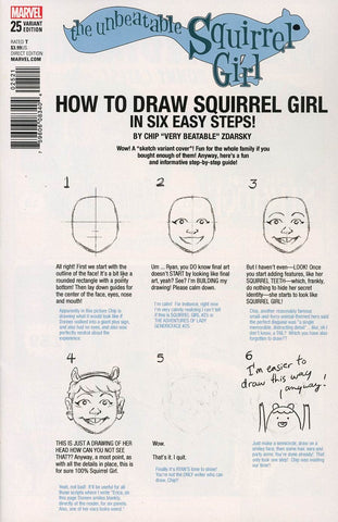 UNBEATABLE SQUIRREL GIRL #25 ZDARSKY HOW TO DRAW VAR
