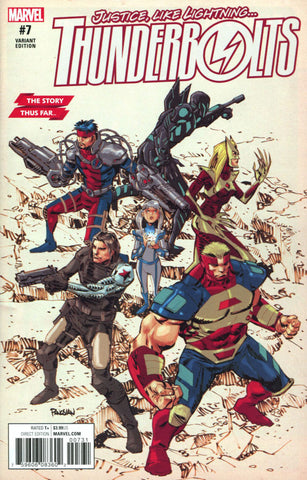 THUNDERBOLTS VOL 3 #7 COVER VARIANT B STORY THUS FAR PANOSIAN