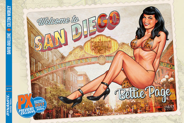 SDCC 2017 BETTIE PAGE #1 LINSNER VARIANT