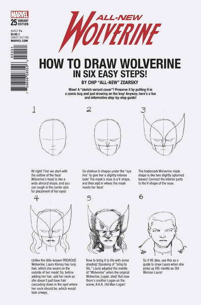 ALL NEW WOLVERINE #25 ZDARSKY HOW TO DRAW VAR LEG