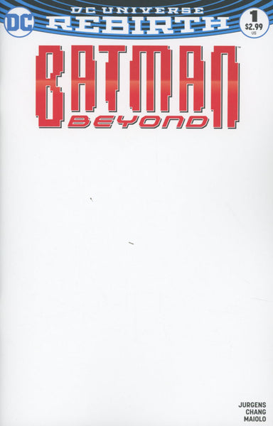 BATMAN BEYOND VOL 6 #1 COVER C BLANK FOR SKETCH VARIANT