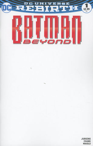 BATMAN BEYOND VOL 6 #1 COVER C BLANK FOR SKETCH VARIANT