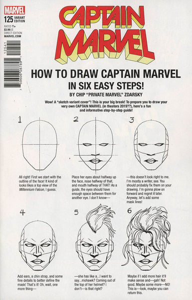 CAPTAIN MARVEL #125 ZDARSKY HOW TO DRAW VAR LEG