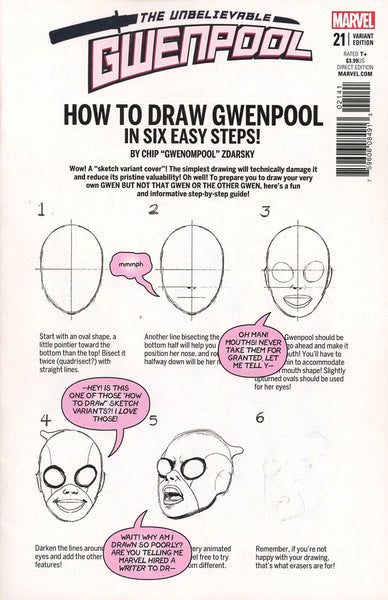 GWENPOOL #21 ZDARSKY HOW TO DRAW VAR LEG