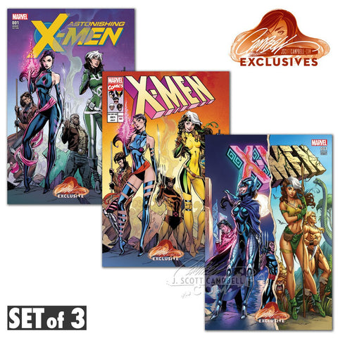 ASTONISHING X-MEN #1 J SCOTT CAMPBELL 3 PACK