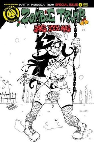 ZOMBIE TRAMP XXXMAS SPECIAL AOD COLLECTABLES B&W EXCLUSIVE