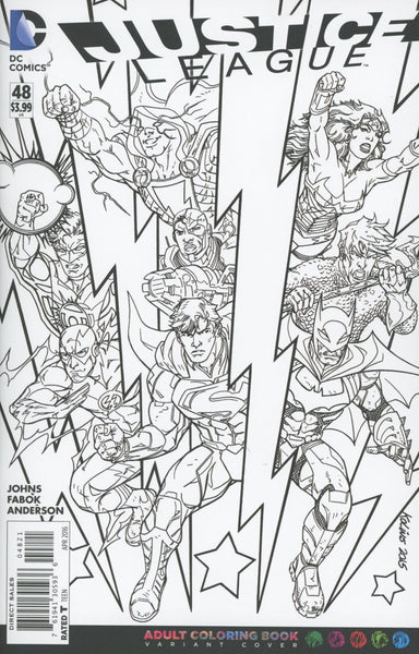 JUSTICE LEAGUE #48 ADULT COLORING BOOK VAR ED