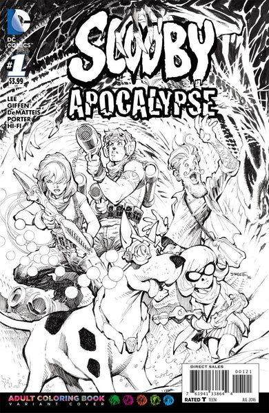 SCOOBY APOCALYPSE #1 ADULT COLORING BOOK VARIANT