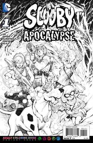 SCOOBY APOCALYPSE #1 ADULT COLORING BOOK VARIANT