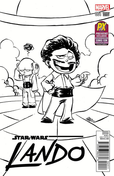 SDCC 2015 STAR WARS LANDO #1 (OF 5) YOUNG B&W VARIANT