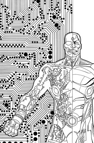 CYBORG #7 ADULT COLORING BOOK VAR ED