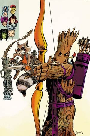 Avengers World #15 Cover B (Time Runs Out Tie-In) Rocket & Groot